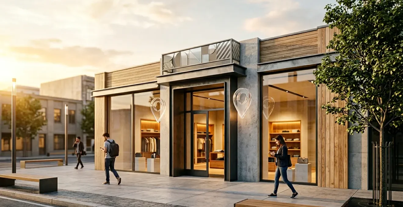 Commerce local avec dispositifs numériques de géolocalisation intégrés