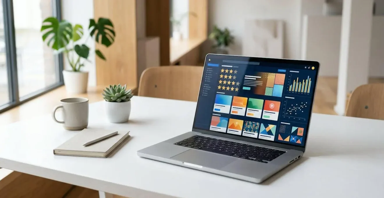 Écran d'ordinateur montrant des résultats de recherche Google avec des extraits enrichis et des données structurées visuelles