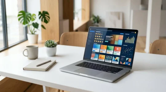 Écran d'ordinateur montrant des résultats de recherche Google avec des extraits enrichis et des données structurées visuelles