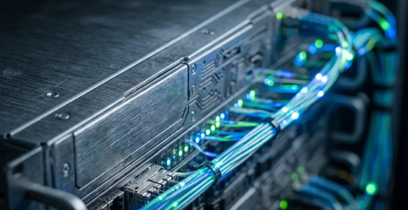 Centre de données moderne en Chine avec serveurs et infrastructure réseau