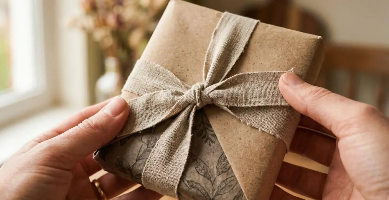 Client satisfait découvrant son achat avec expression de joie authentique